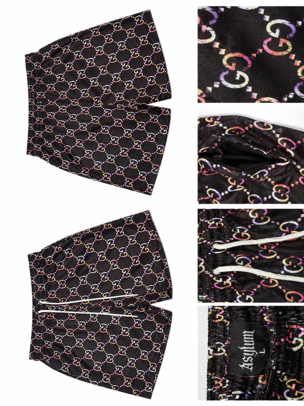 Asylum Monogram Mesh Shorts